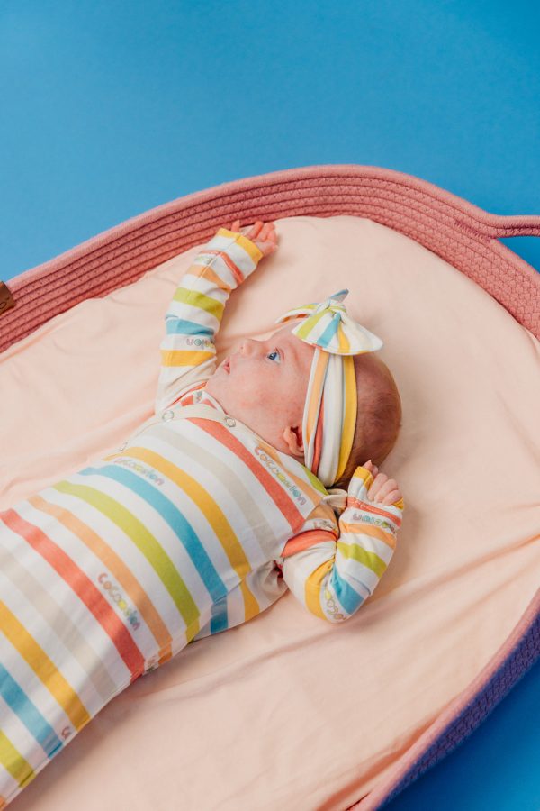 Newborn Knotted Gown - CoComelon Stripe Discount - Image 5