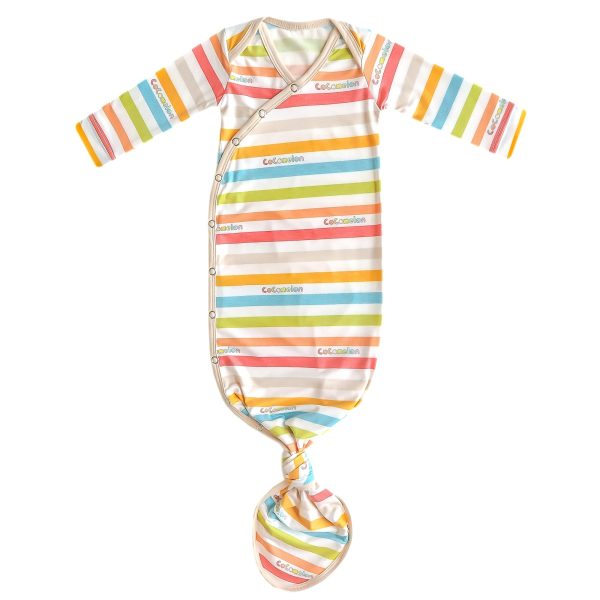 Newborn Knotted Gown - CoComelon Stripe Discount