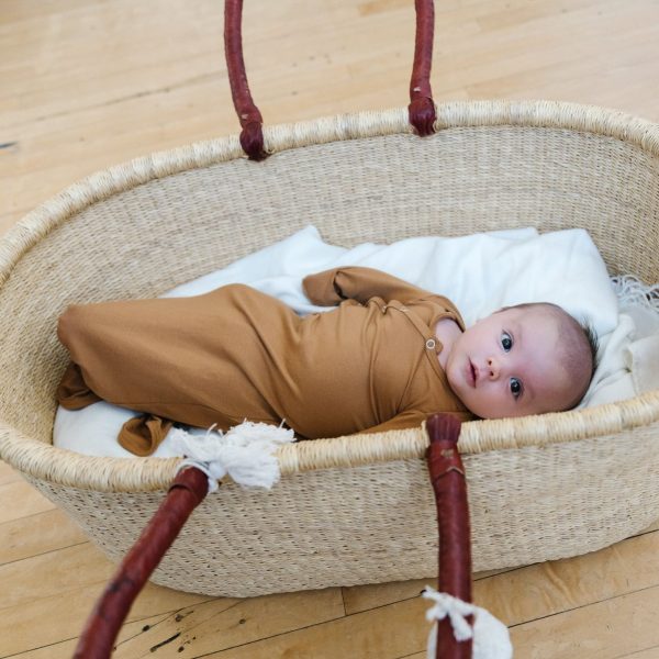 Newborn Knotted Gown - Camel on Sale - Image 5