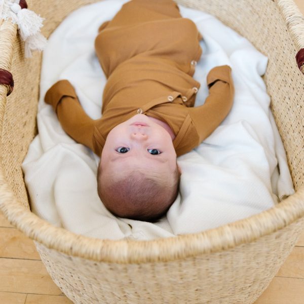 Newborn Knotted Gown - Camel on Sale - Image 4