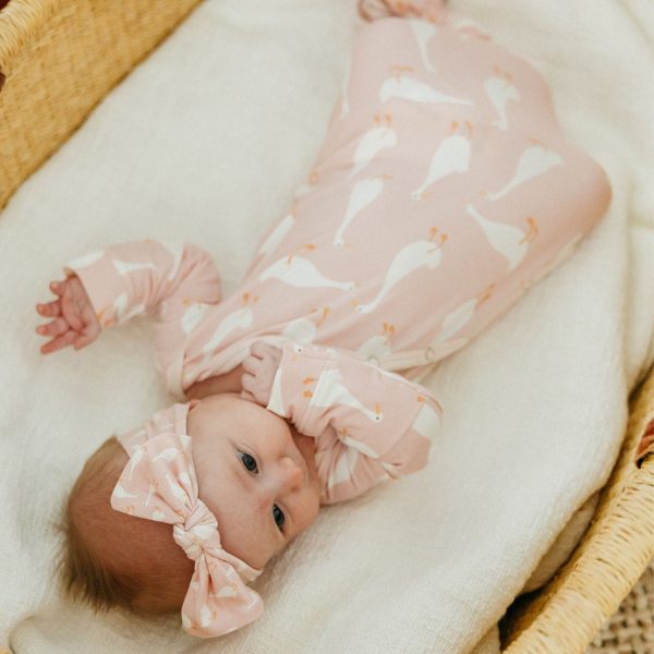 Newborn Knotted Gown - Goosie Online - Image 5