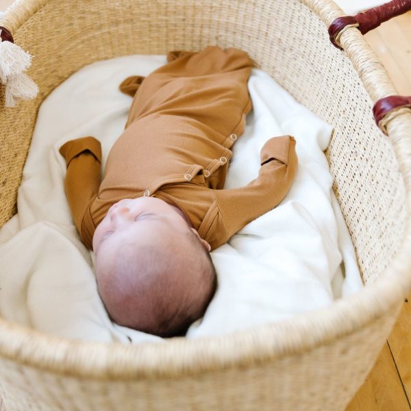 Newborn Knotted Gown - Camel on Sale - Image 2