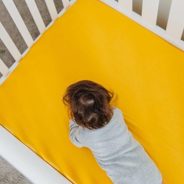 Premium Knit Fitted Crib Sheet - Banana For Discount - Image 4