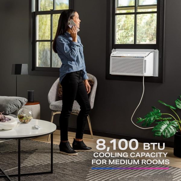 GE Profile Ultra Quiet Window Air Conditioner 8,200 BTU, WiFi Enabled, Ideal for Medium Rooms, Easy Installation with Included Kit, 8K Window AC Unit, White Discount - Image 4