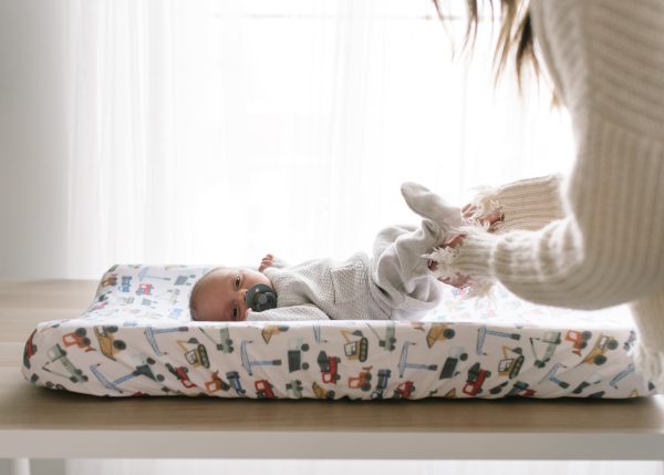 Premium Knit Diaper Changing Pad Cover - Diesel Online now - Image 4